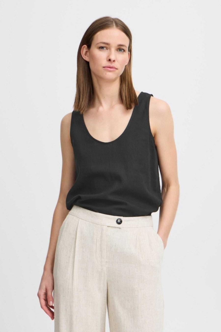 Tops & Blouses | B.Young Byfalakka Black Vest Top