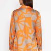 Tops & Blouses | Pala D'oro Sateen Shirt In Orange Print