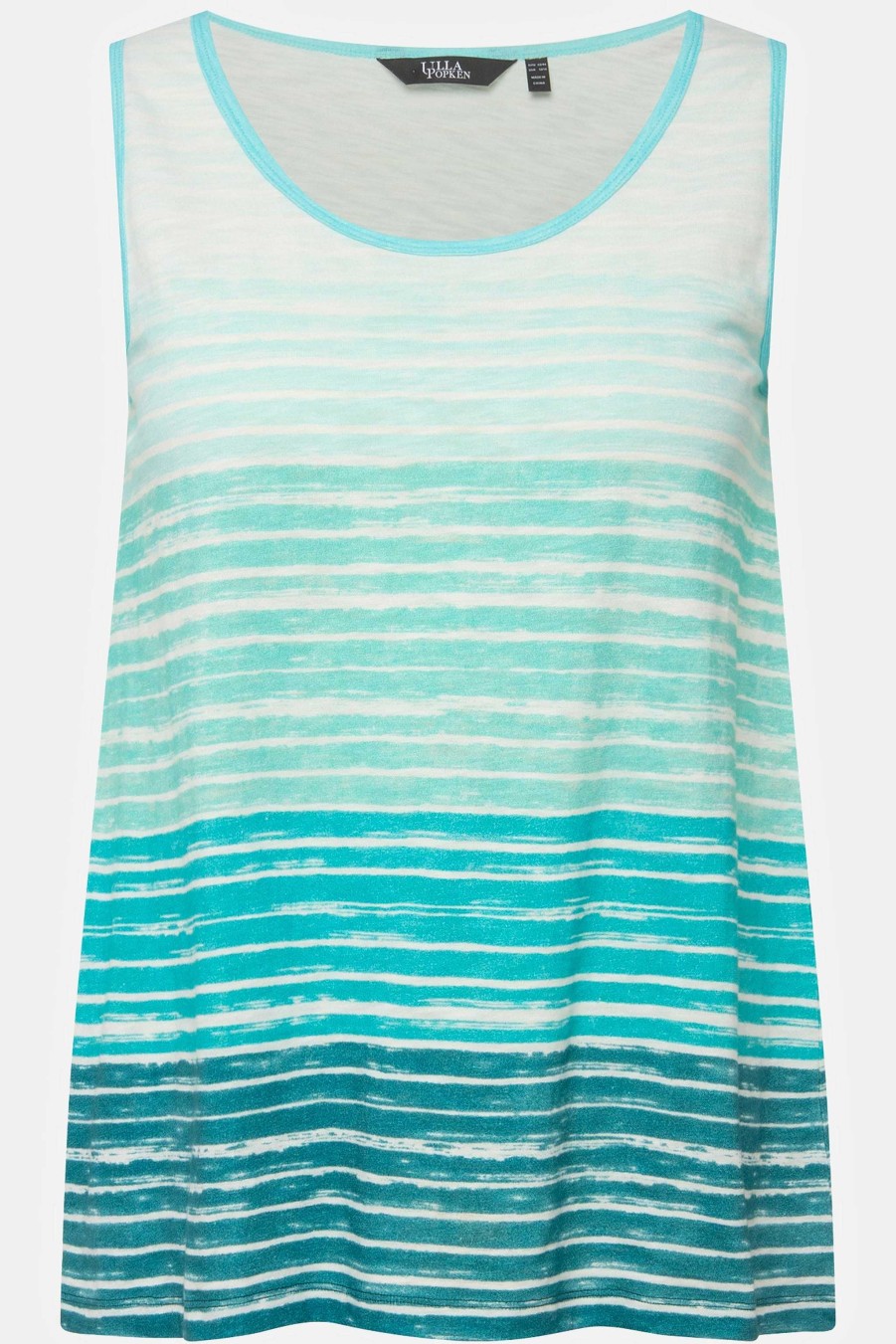 Tops & Blouses | Ulla Popken Green Tie-Dye Style Striped Vest Top