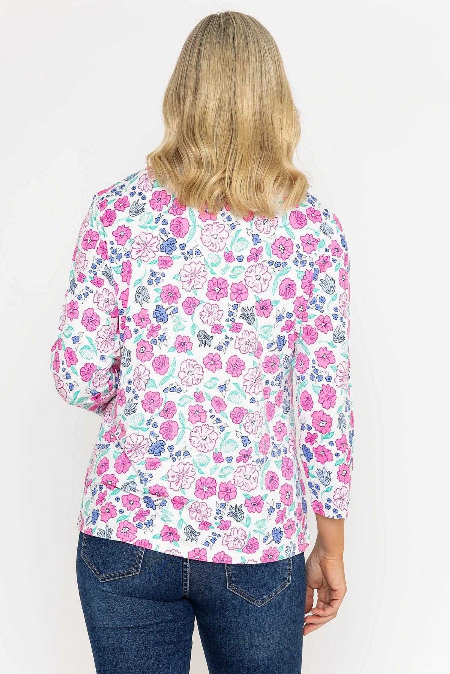 Tops & Blouses | Voulez Vous Printed Jersey Top In Pink