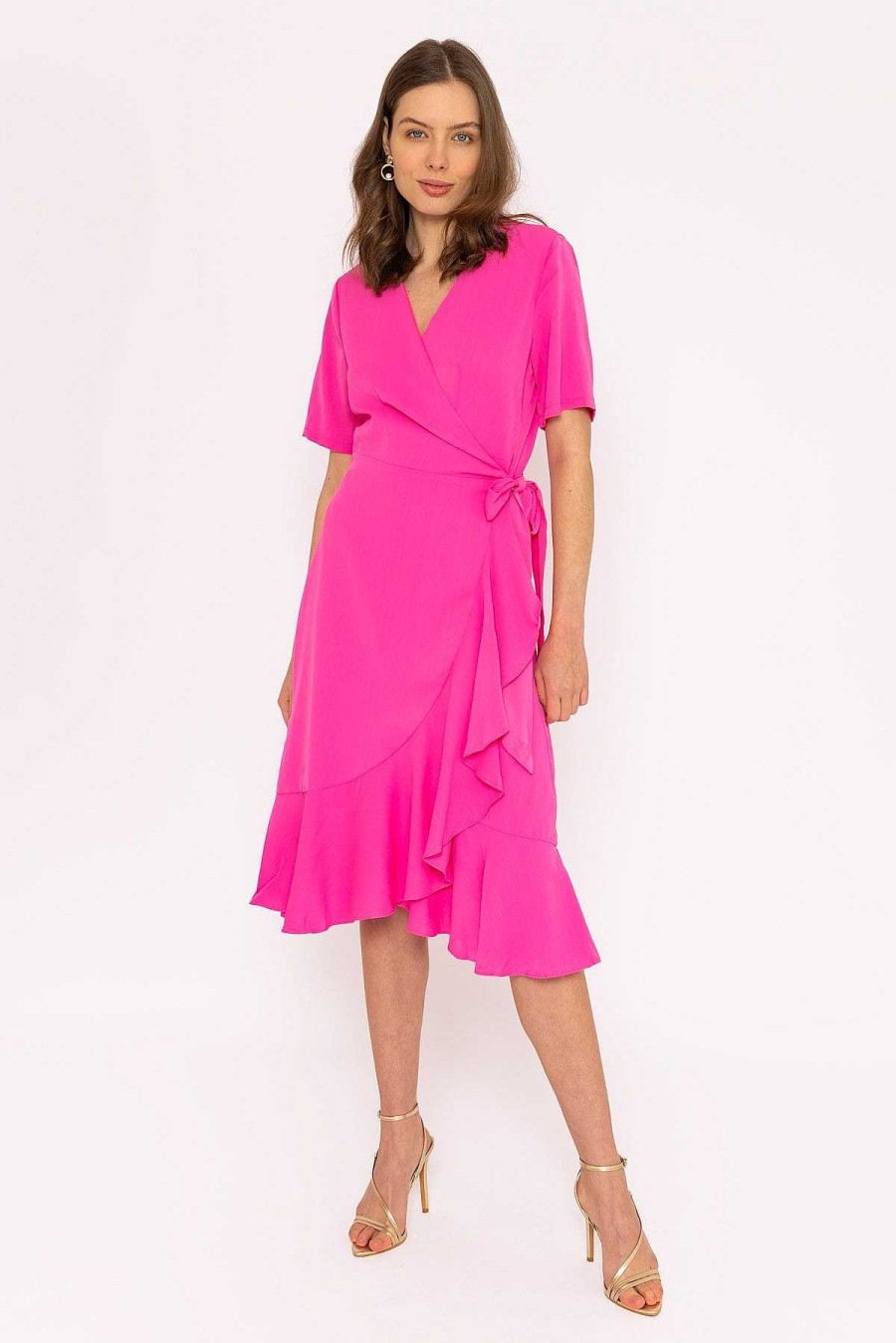 Dresses & Jumpsuits | Rowen Avenue Ella Midi Dress In Fuchsia