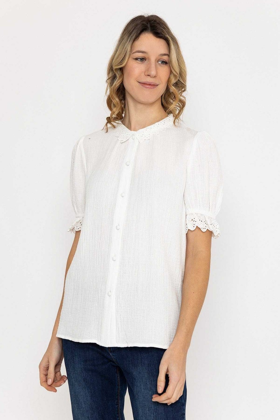 Tops & Blouses | Rowen Avenue Air Flow Blouse In Ecru