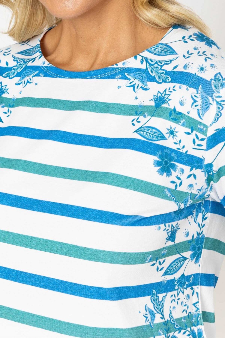 Tops & Blouses | Voulez Vous Green Printed Breton Top