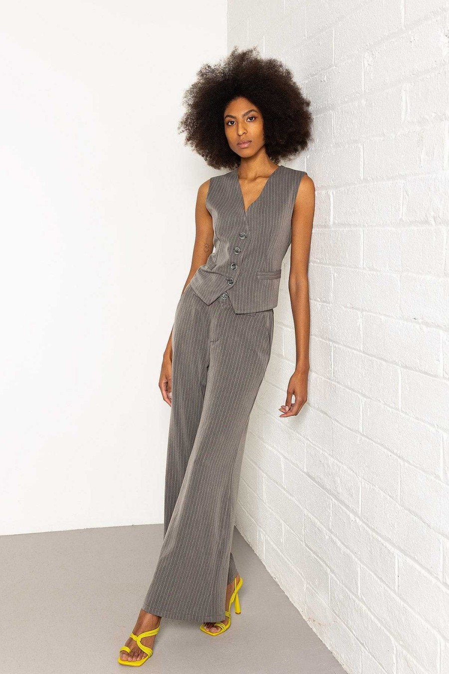 Tops & Blouses | Pala D'oro Sport Tailored Waistcoat In Grey