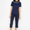 Tops & Blouses | Kelly & Grace Weekend Navy Neck Print T-Shirt