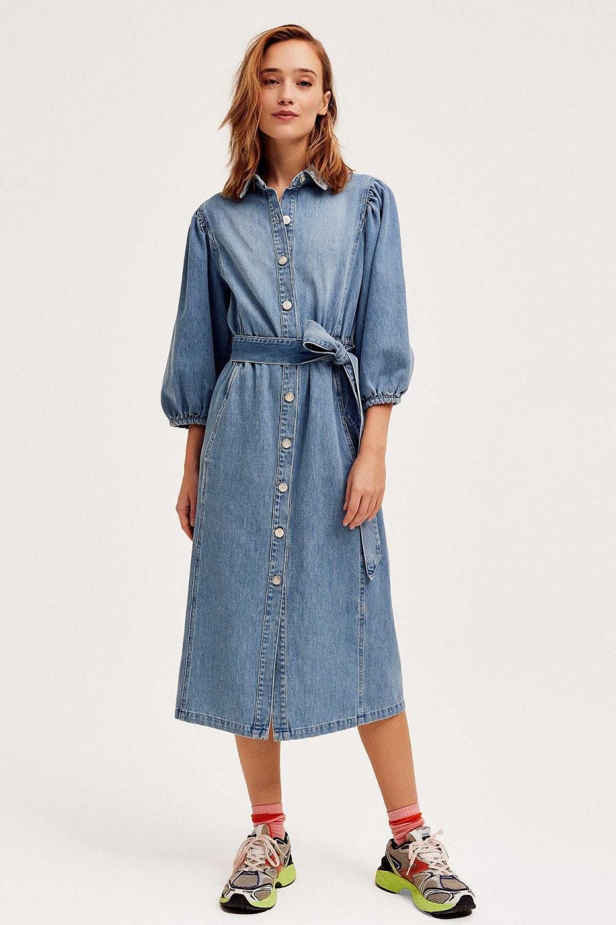 Dresses & Jumpsuits | Cks Fashion Ivorys Midi Denim Dress