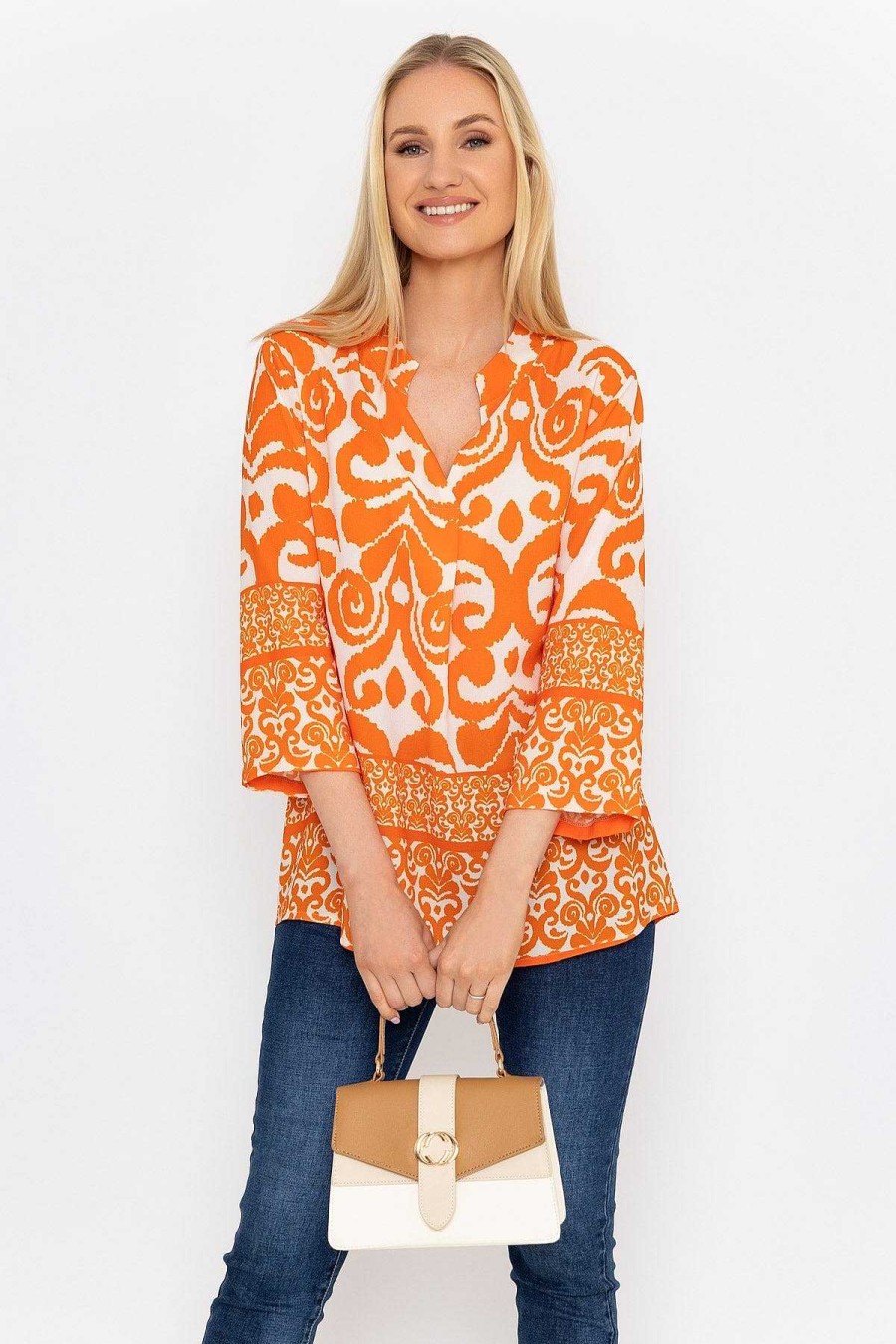 Tops & Blouses | Pala D'oro Olivia Top In Orange Print