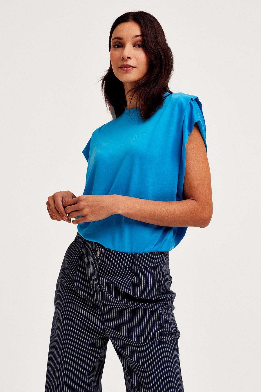 Tops & Blouses | Cks Fashion Pamina Short Sleeve T-Shirt In Blue