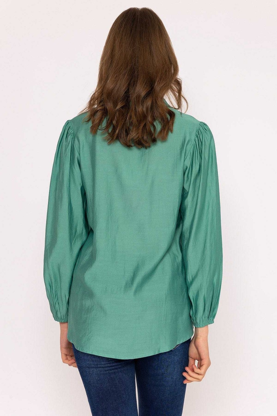 Tops & Blouses | Rowen Avenue Long Sleeve Spring Blouse In Green