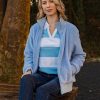 Tops & Blouses | Kelly & Grace Weekend Stripped Rugby Polo Shirt In Blue