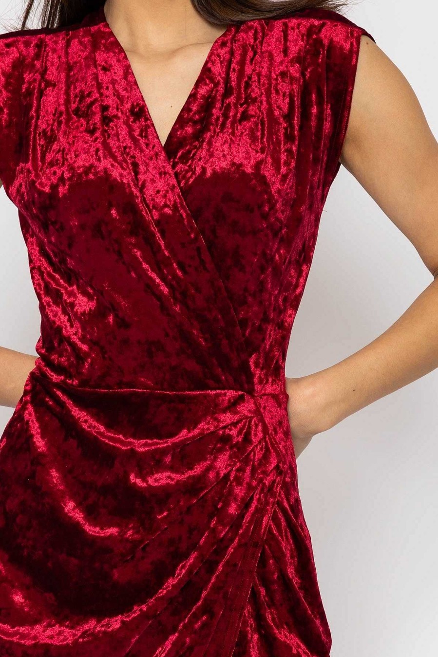 Dresses & Jumpsuits | J'aime la Vie Velour Tammy Dress In Red