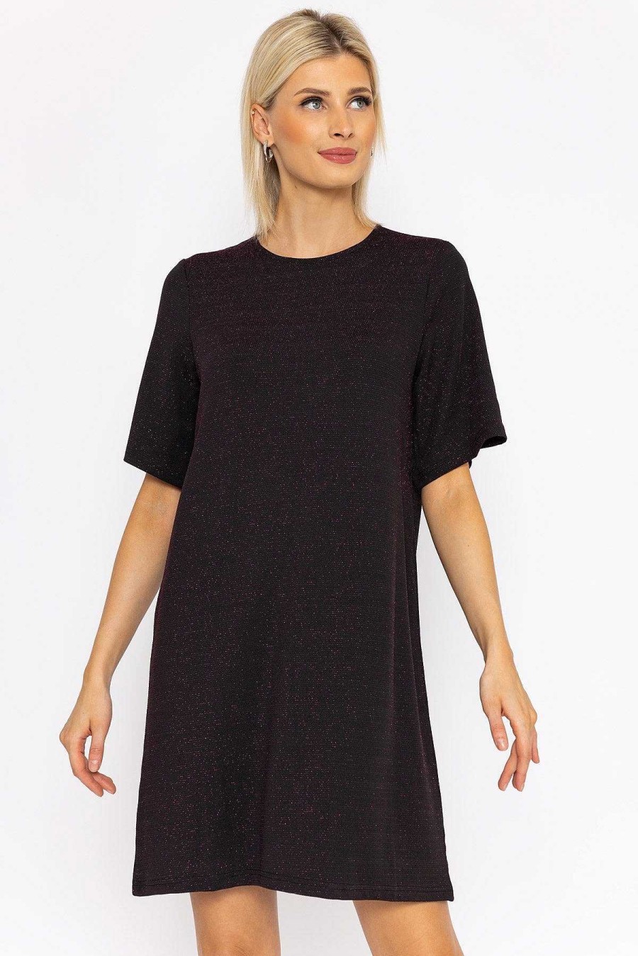 Dresses & Jumpsuits | Vero Moda Kanva Oversized Tee Dress In Pink Lurex