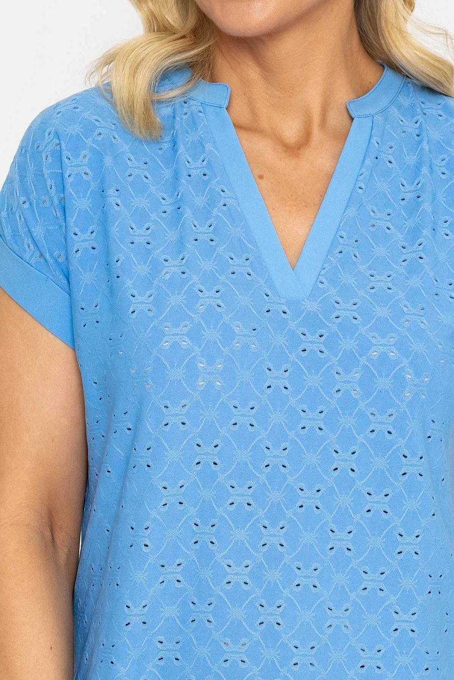 Tops & Blouses | Voulez Vous V-Neck Jersey Top In Blue