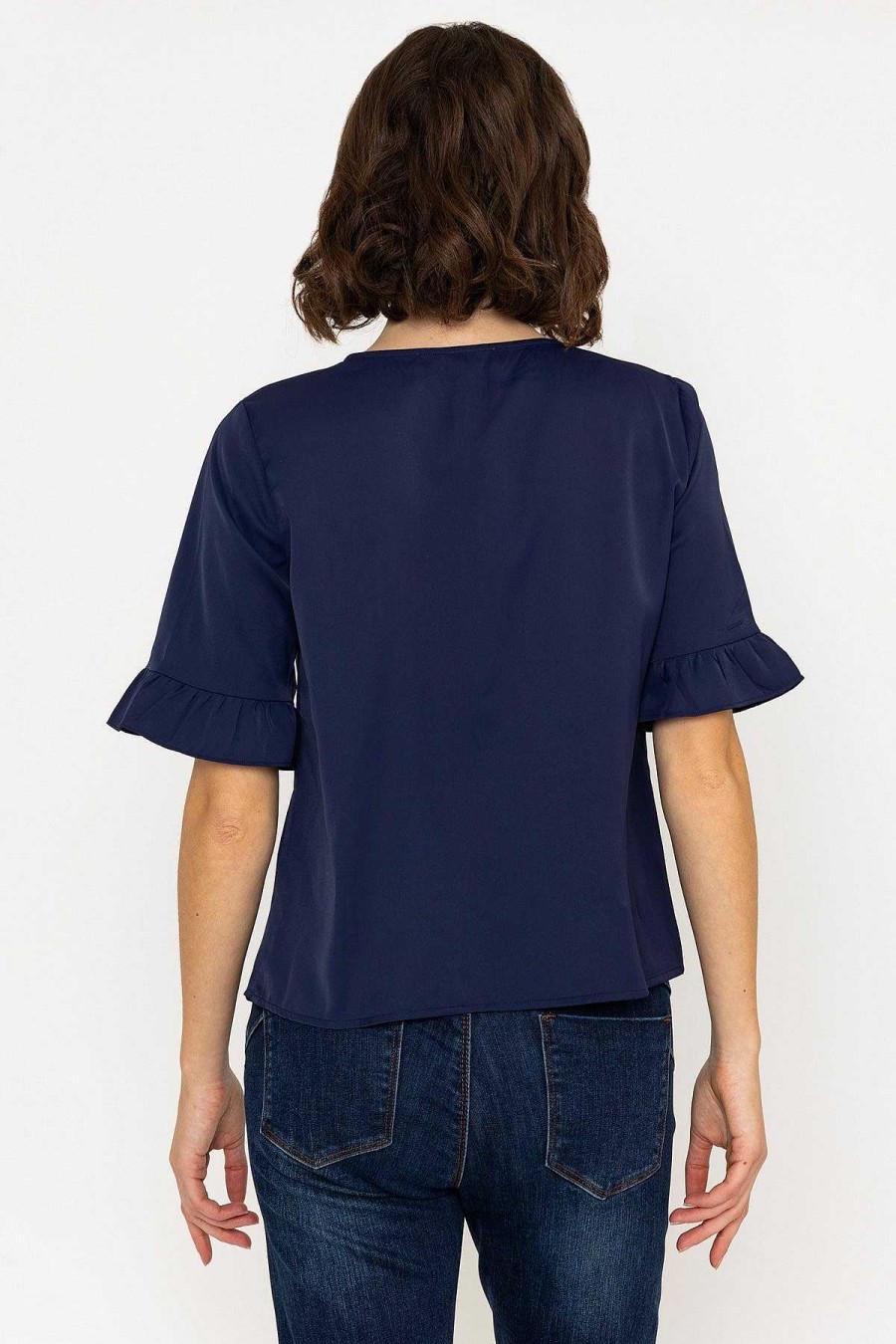 Tops & Blouses | Rowen Avenue Button Blouse In Navy