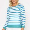 Tops & Blouses | Voulez Vous Green Printed Breton Top