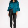 Tops & Blouses | Pala D'oro Button Sleeve Blouse In Teal