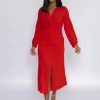 Dresses & Jumpsuits | Pala D'oro Susannah Midi Dress In Red