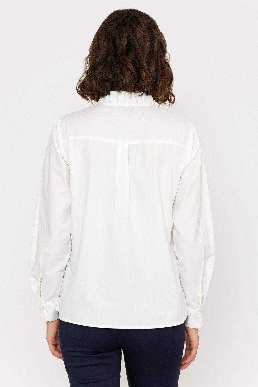 Tops & Blouses | Kelly & Grace Weekend Ruffle Shirt In White