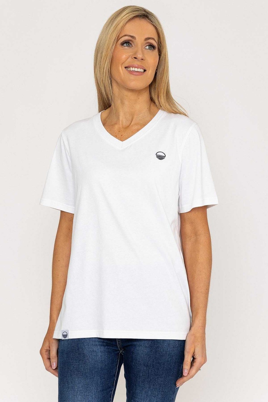 Tops & Blouses | West Quay V-Neck T-Shirt In White